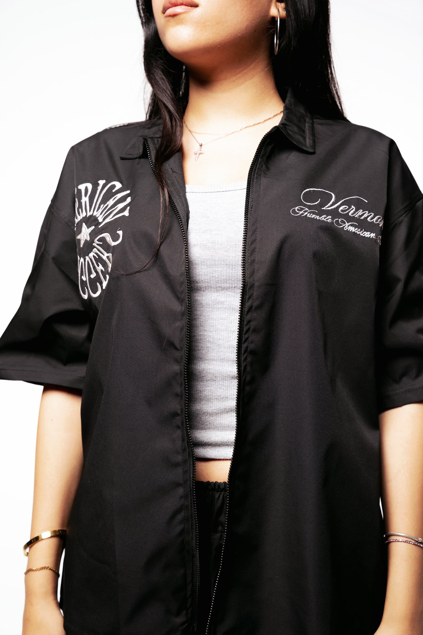 ORLEANS Boxy fit shirt(black)